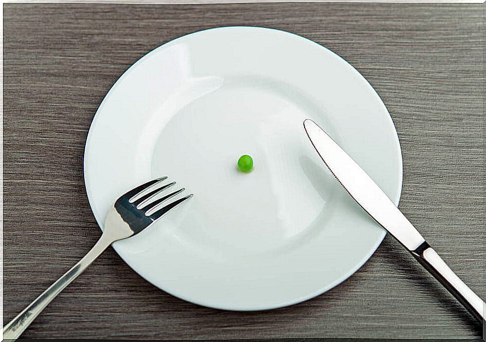 A pea on a plate representing restrictive diets