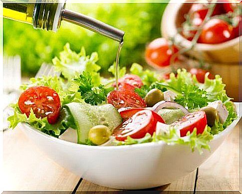 A salad - healthy diet for diabetics