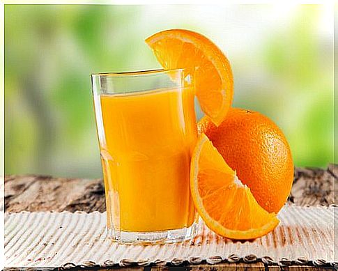 Glass of orange juice - cleanse your colon