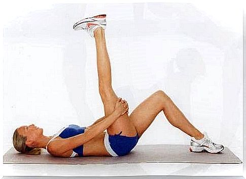 Woman doing stretching exercises