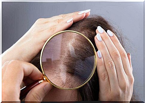 Woman checked for gray hair