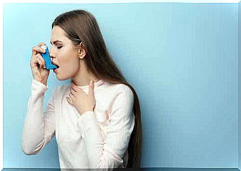 A woman with asthma