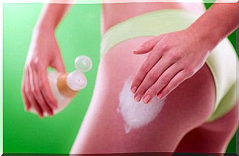 Woman treating cellulitis