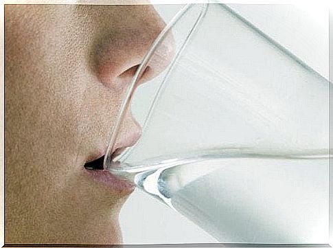 Person drinking water