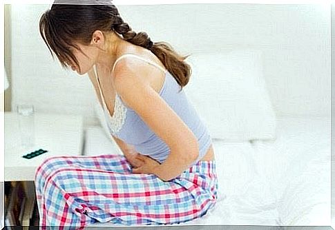 Woman with abdominal pain